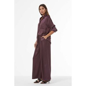 Young Fabulous & Broke Mavis Wide Leg Pants In The Color Raisin